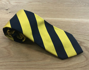 Diagonal Stripe Silk Tie Yellow