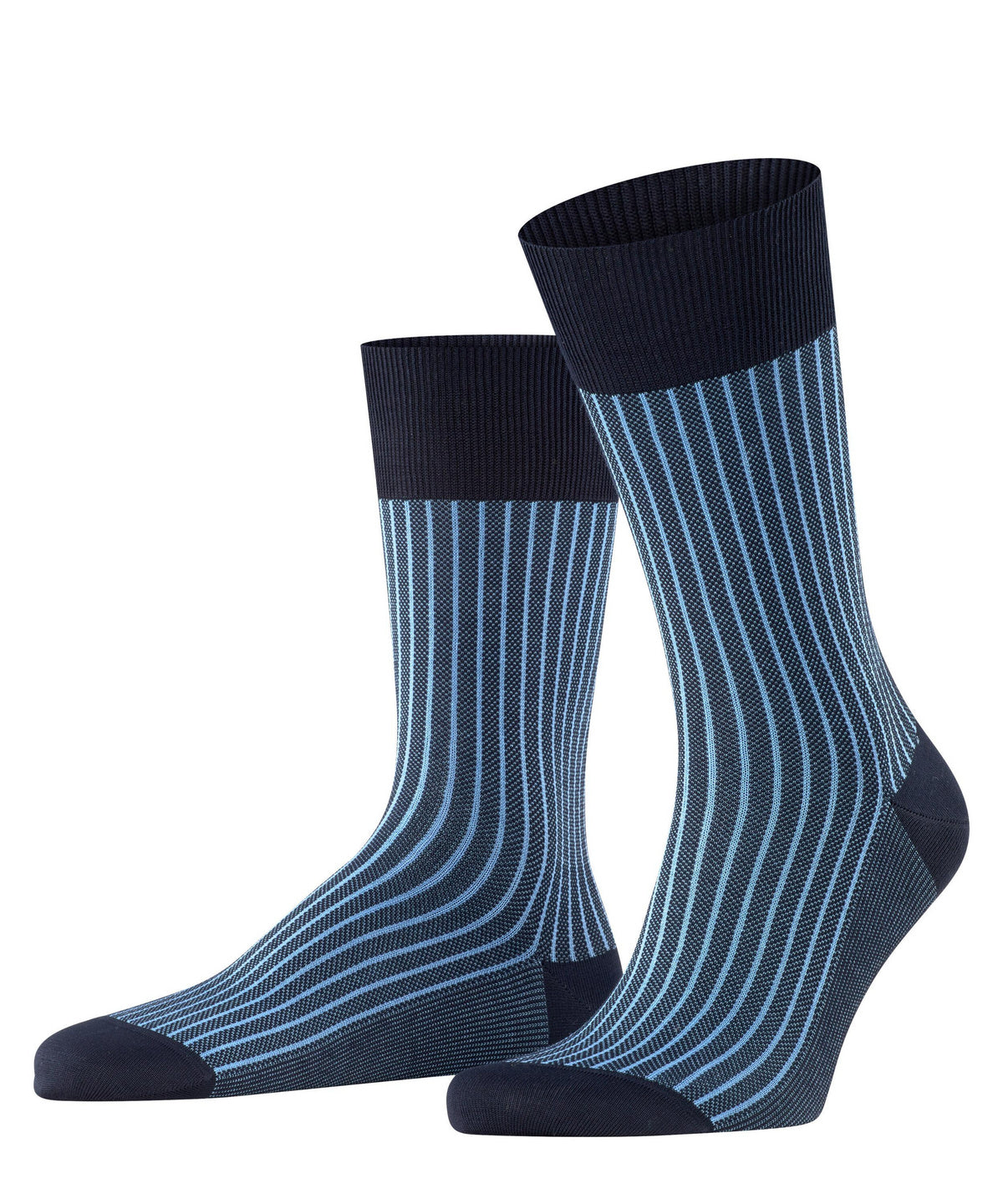 Falke dark navy light blue striped socks