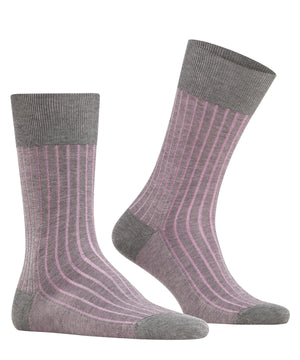 Falke ash and pink striped socks