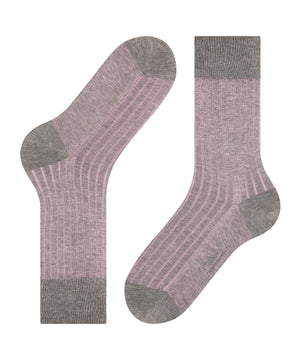 Falke ash and pink striped socks