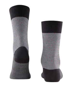 Falke black herringbone socks