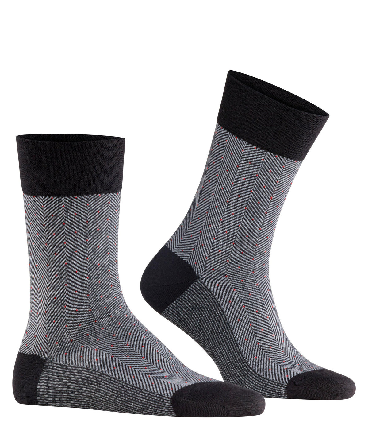 Falke black herringbone socks