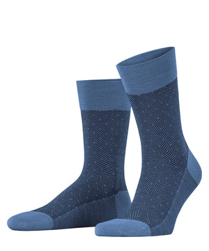 Falke blue herringbone socks