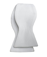 White Textured Self-Tie Bow Tie | David Donahue