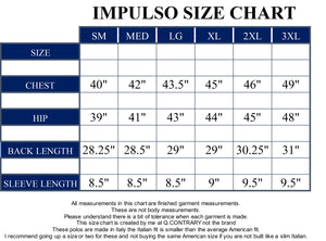 Impulso Black Polo size chart