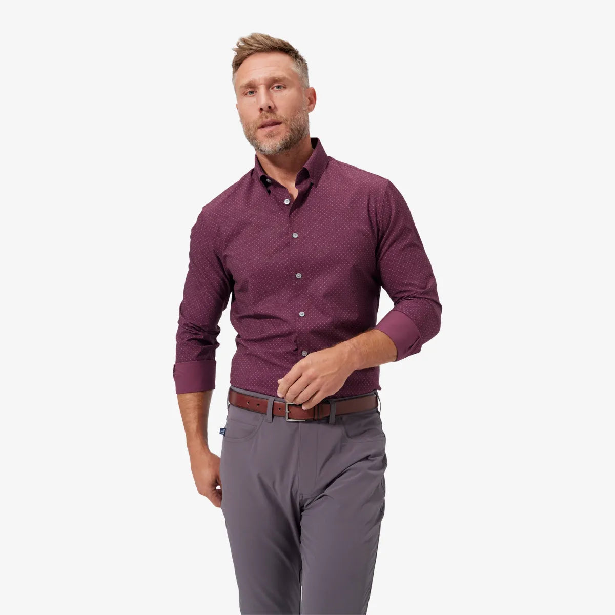 mizzen main dress shirts Mizzen+Main Men's Trim Leeward Shirt Leeward Dress Shirt - White