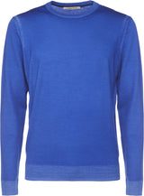 Royal Blue Crew Neck Sweater | Lorenzoni