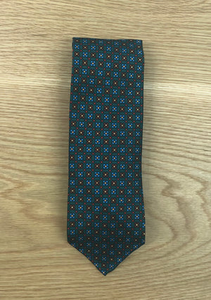 Neat Floral Tie Green