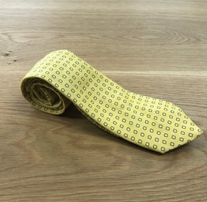 Neat Geo Silk Tie Yellow