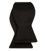 Black Satin Self-Tie Bow Tie | David Donahue