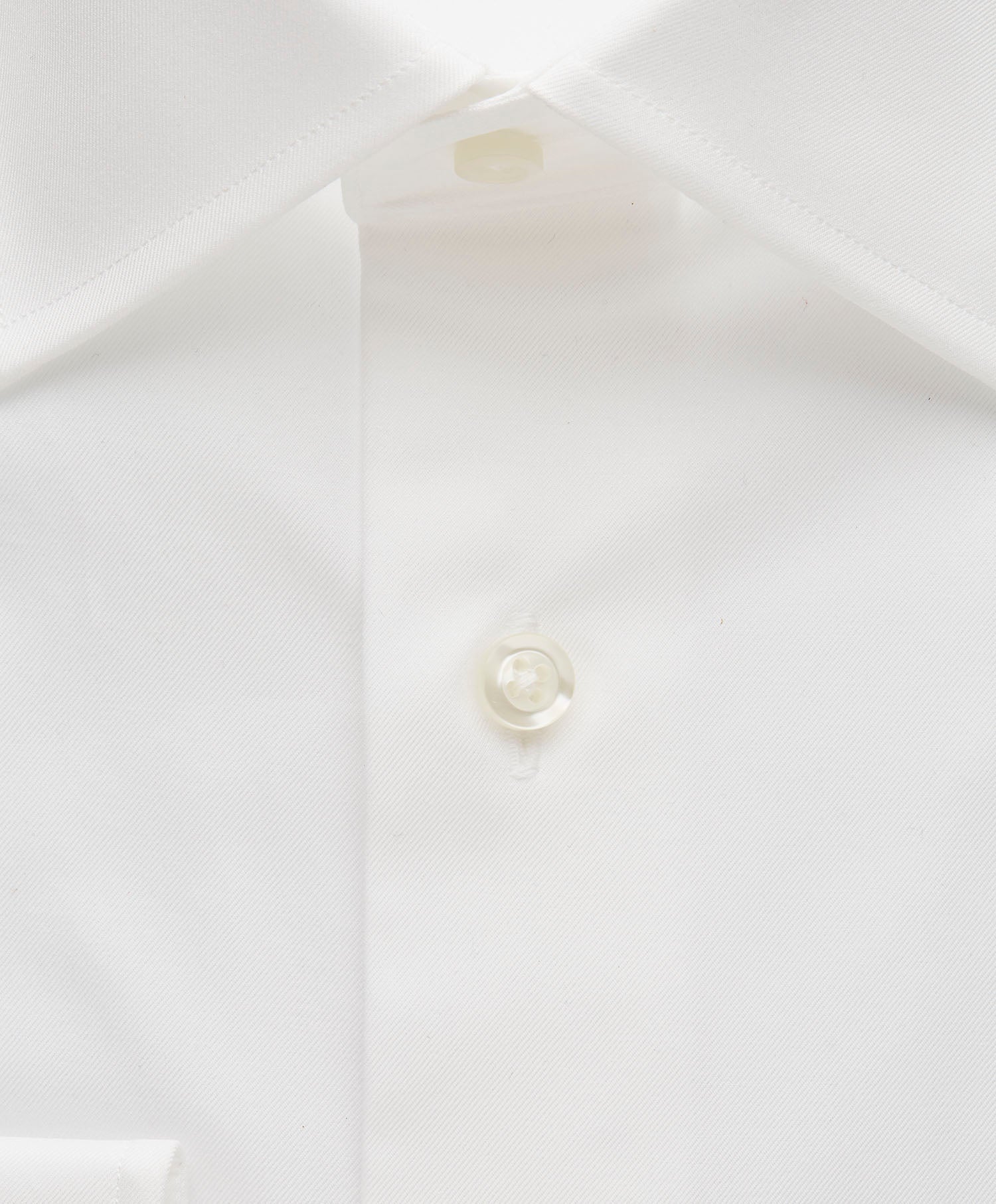 Super Fine Twill Dress Shirt - White | David Donahue