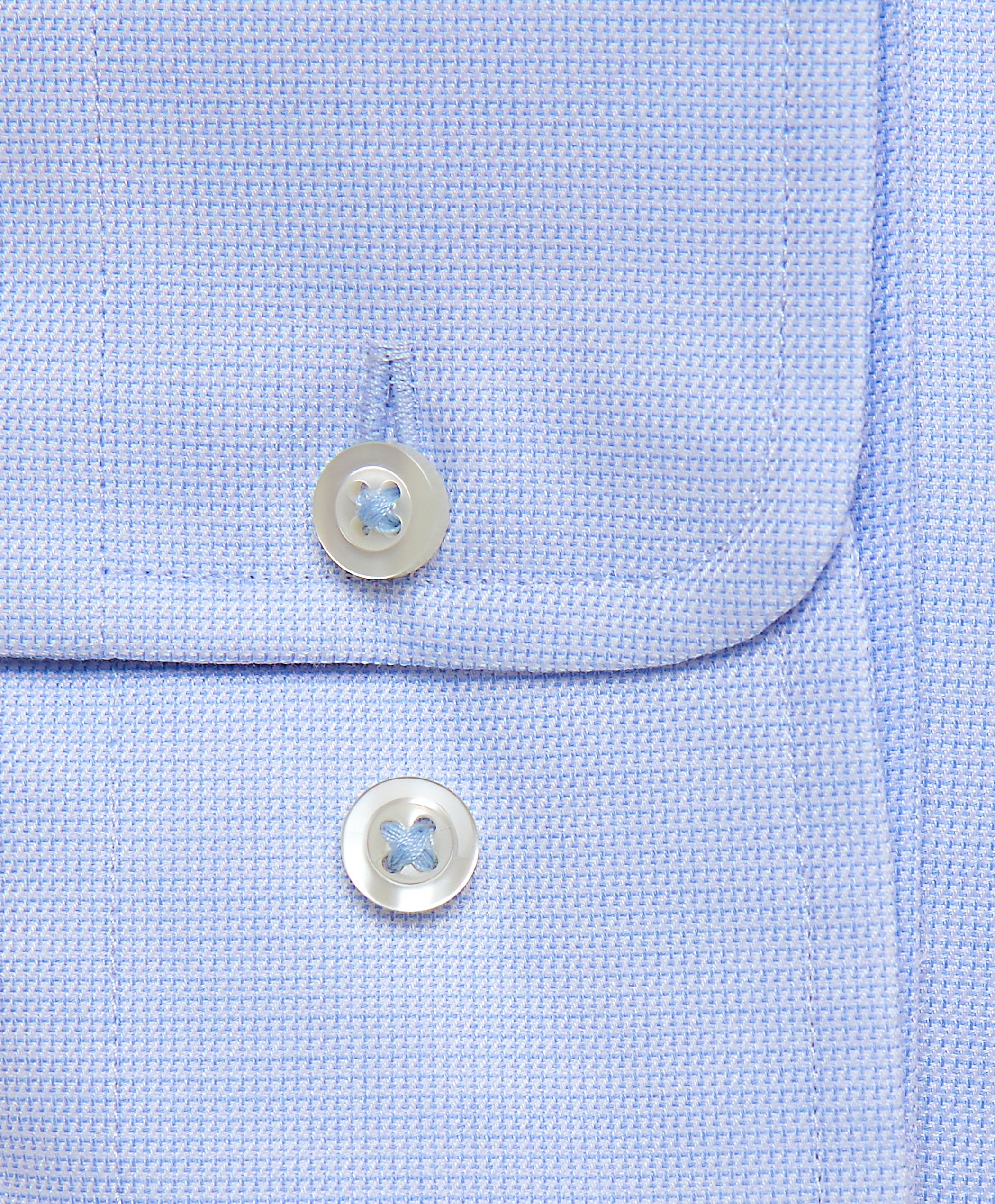 Dobby Weave Dress Shirt - Light Blue | David Donahue