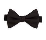 Black Textured Pre-Tied Bow Tie | David Donahue