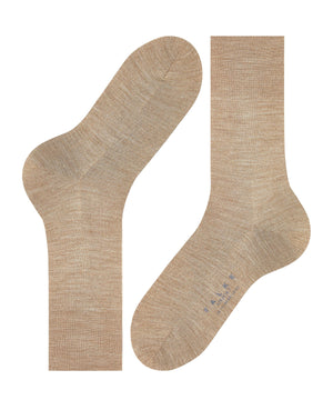 airport brown falke socks laid flat