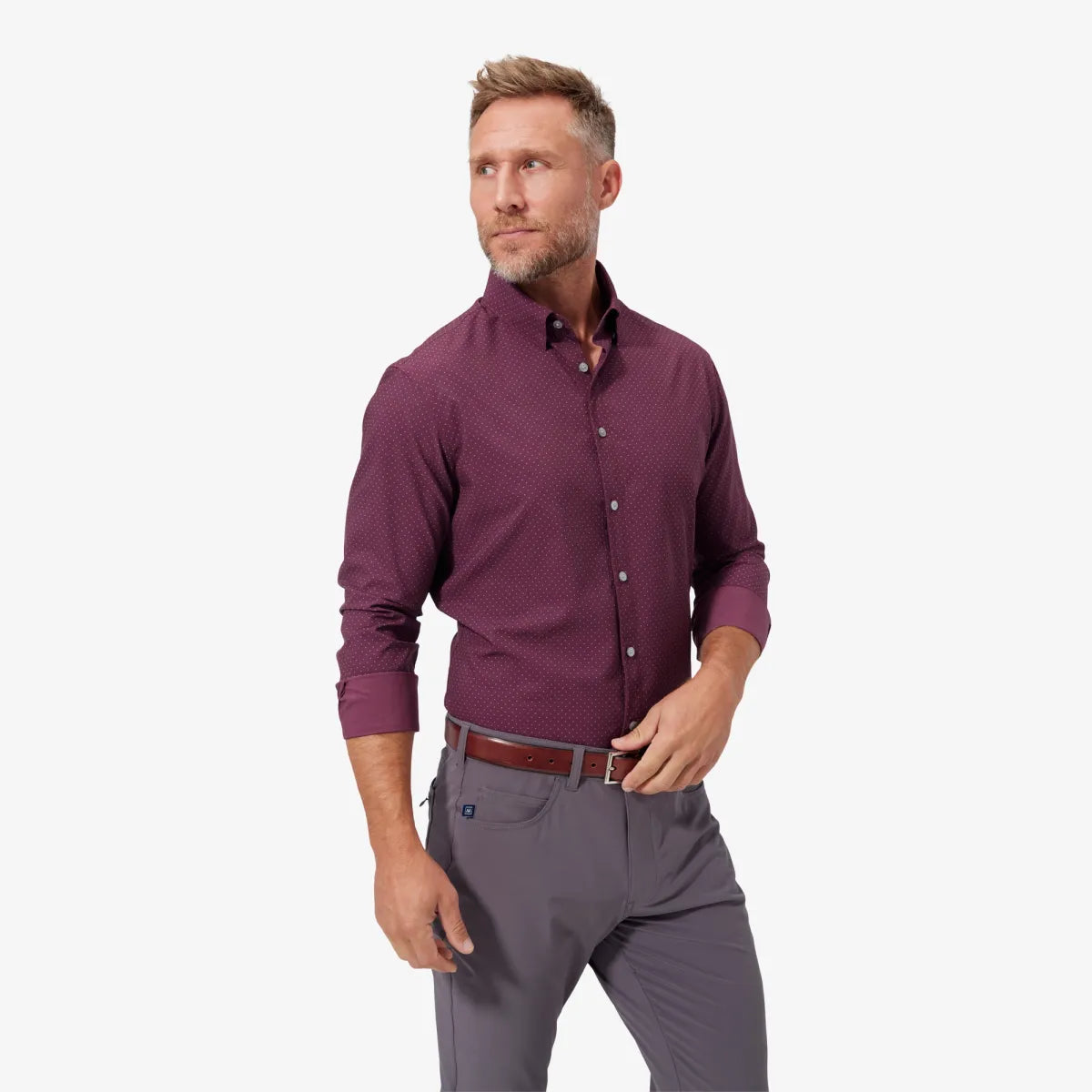 Plum Grey Dot Mizzen + Main Shirt
