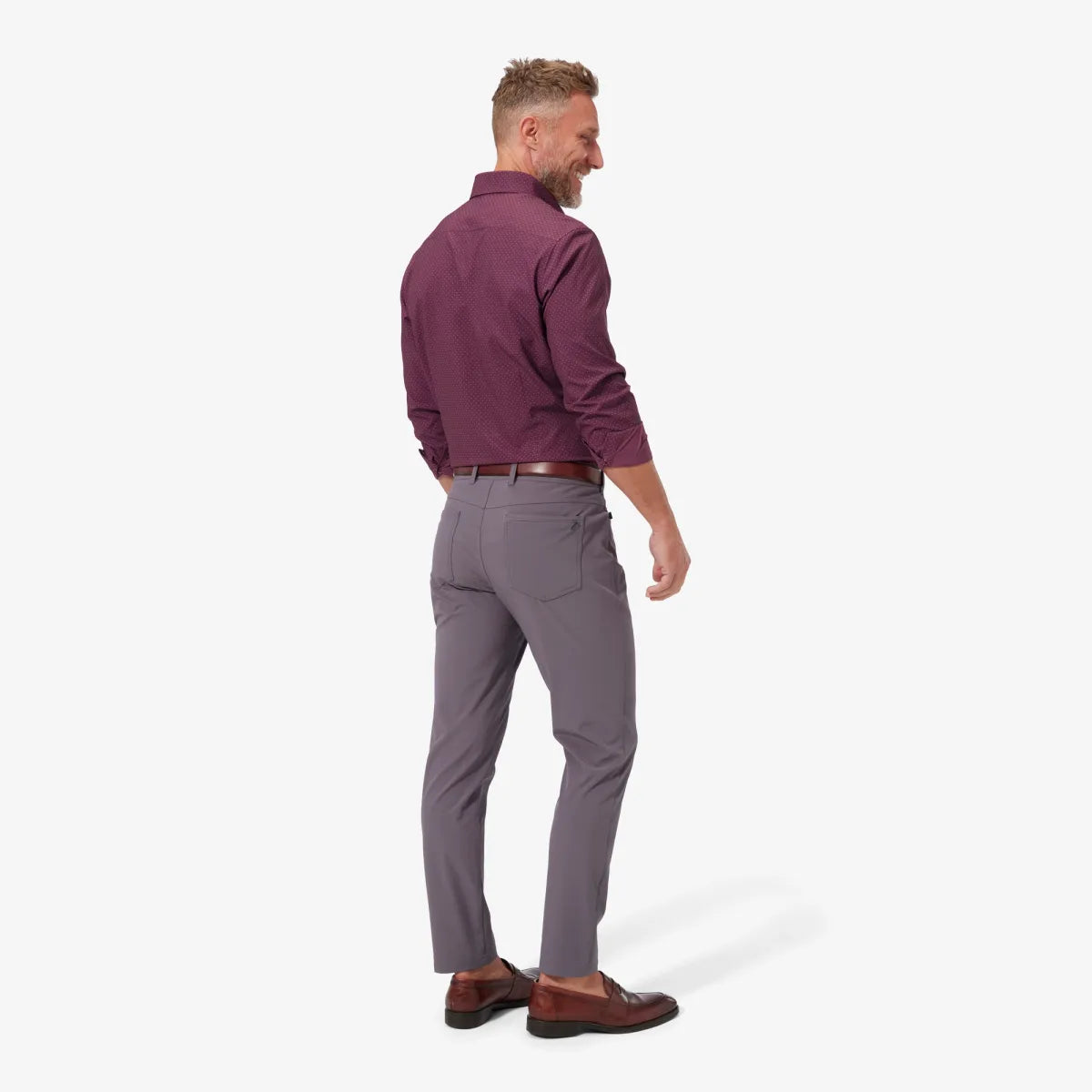 Plum Grey Dot Print | Mizzen + Main | Q. Contrary Plum Grey Dot Print | Mizzen + Main | Q. Contrary