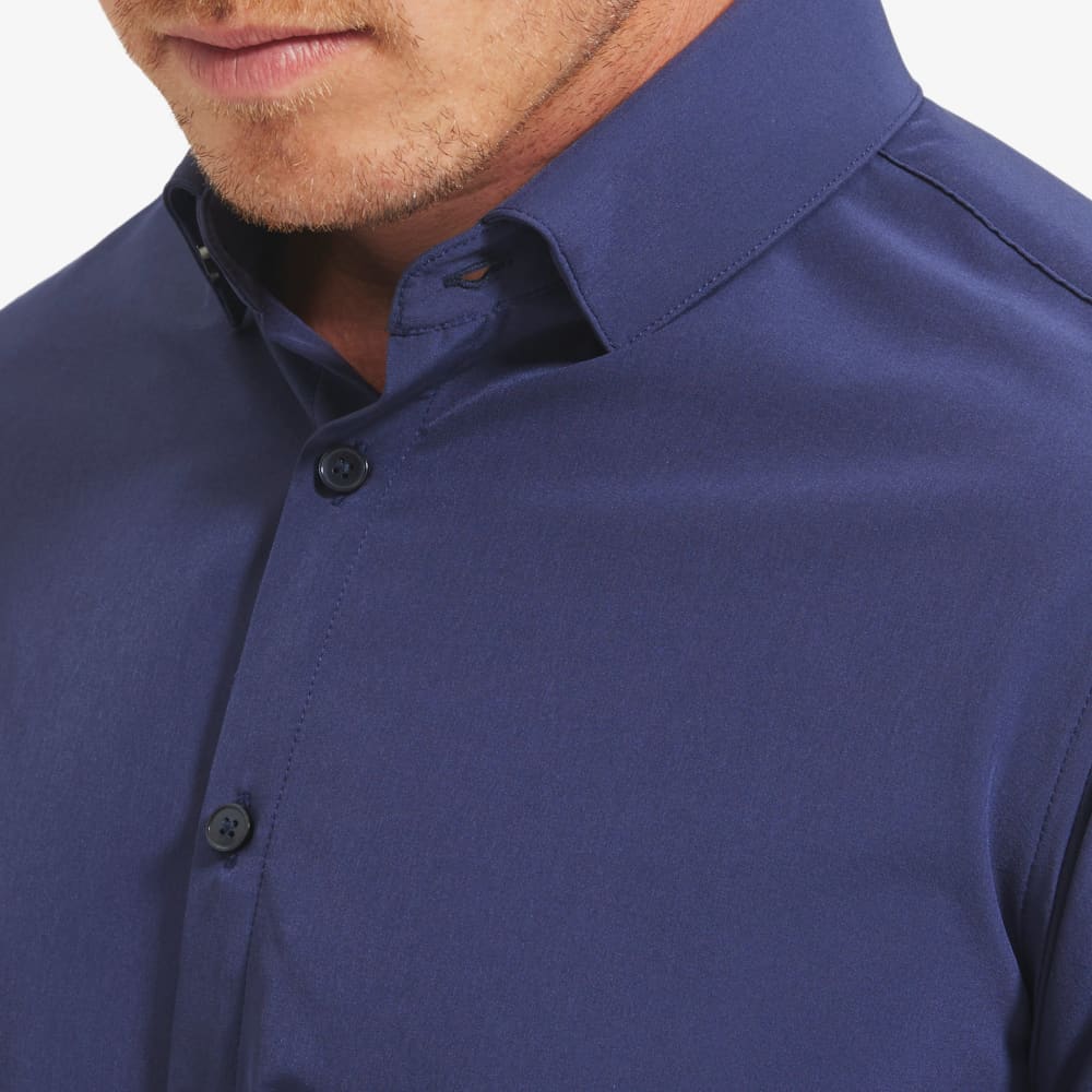 Navy Solid Leeward No Tuck Dress Shirt | Mizzen + Main Q. Contrary Navy Solid Leeward No Tuck Dress Shirt | Mizzen + Main Q. Contrary
