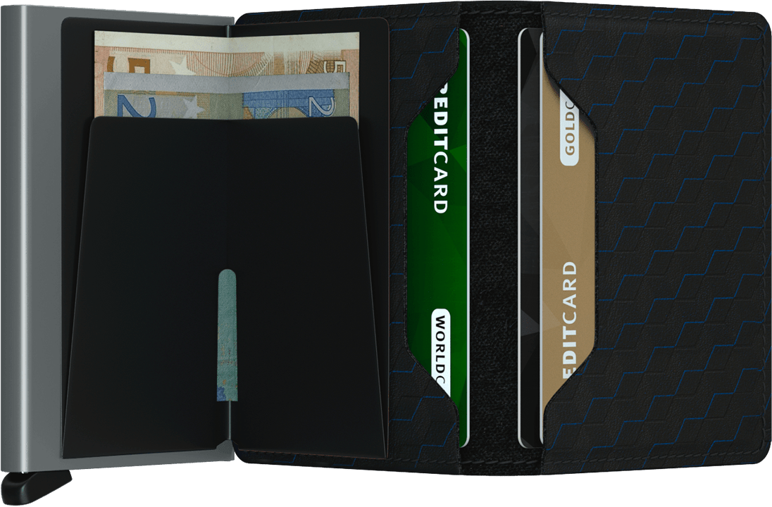 Secrid optical titanium wallet full open